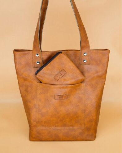 Flove Leather Tote Brown